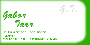 gabor tarr business card