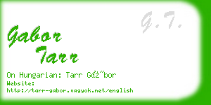 gabor tarr business card